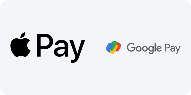 Apple Pay and Google Pay logos
