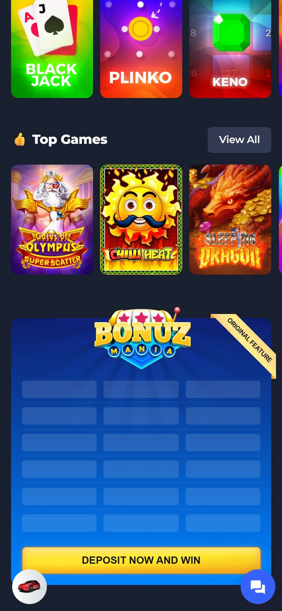 BitStarz mobile lobby on a phone