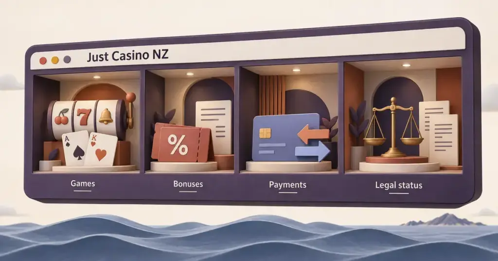 Just Casino NZ: Games, Bonuses, Payments and Legal Status