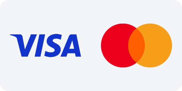 Visa and Mastercard logos